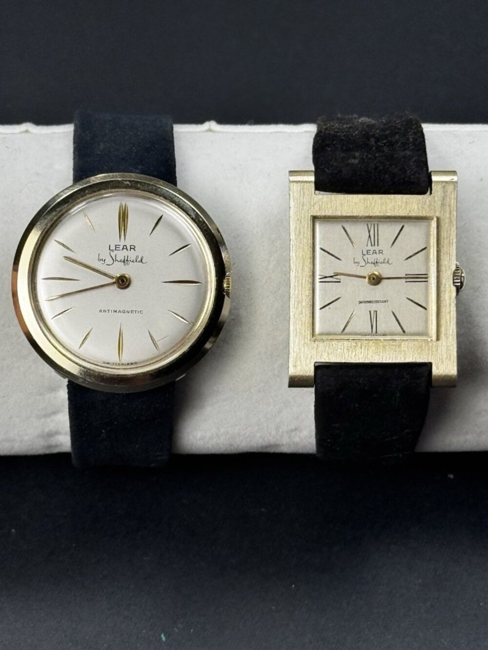 Lear by Sheffield Swiss Watch Lot Round Square Mid Century Manual Wind